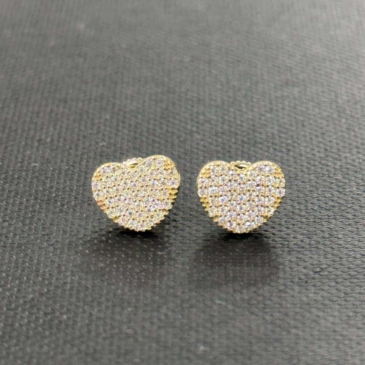 10KT Moissanite Heart Earrings