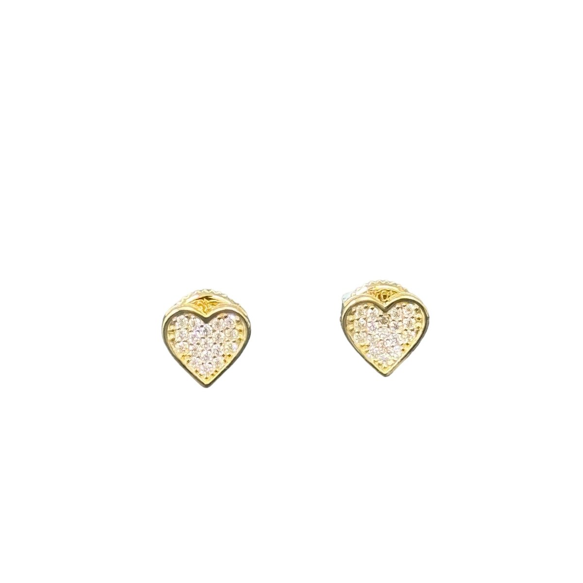 10KT Moissanite Heart Earrings