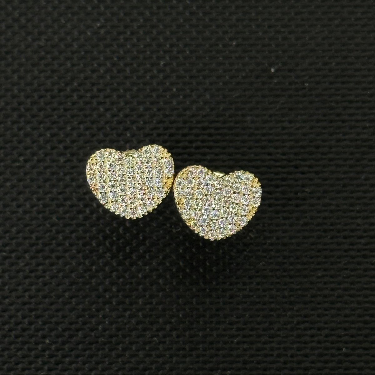 10KT Moissanite Heart Earrings