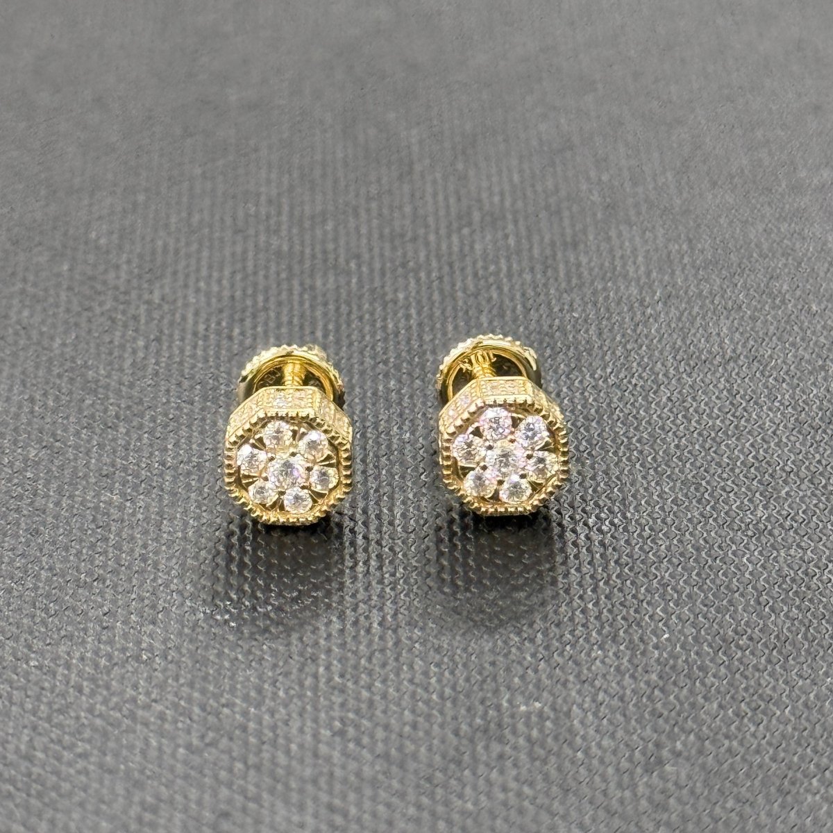 10KT Moissanite Octagan Earrings