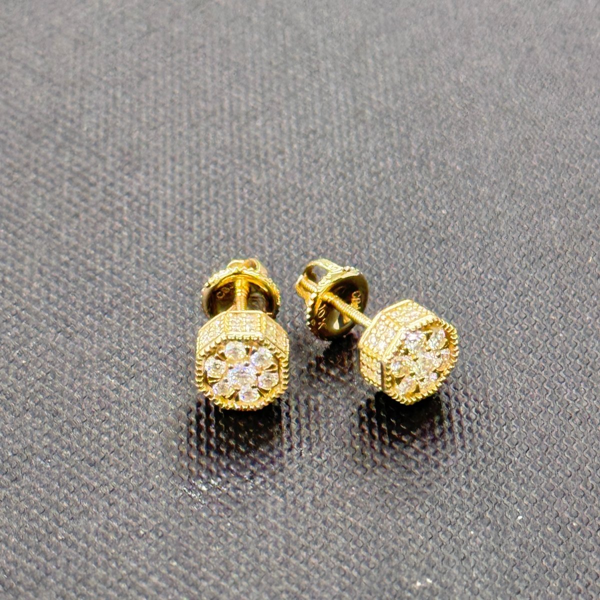 10KT Moissanite Octagan Earrings