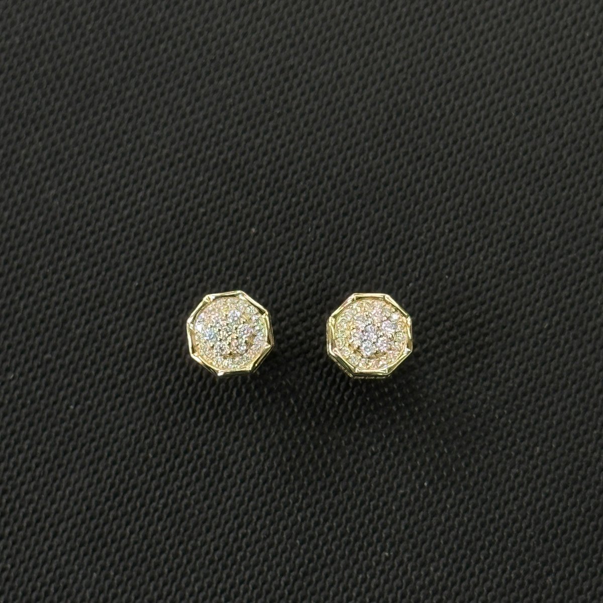 10KT Moissanite Octagan Stud Earrings