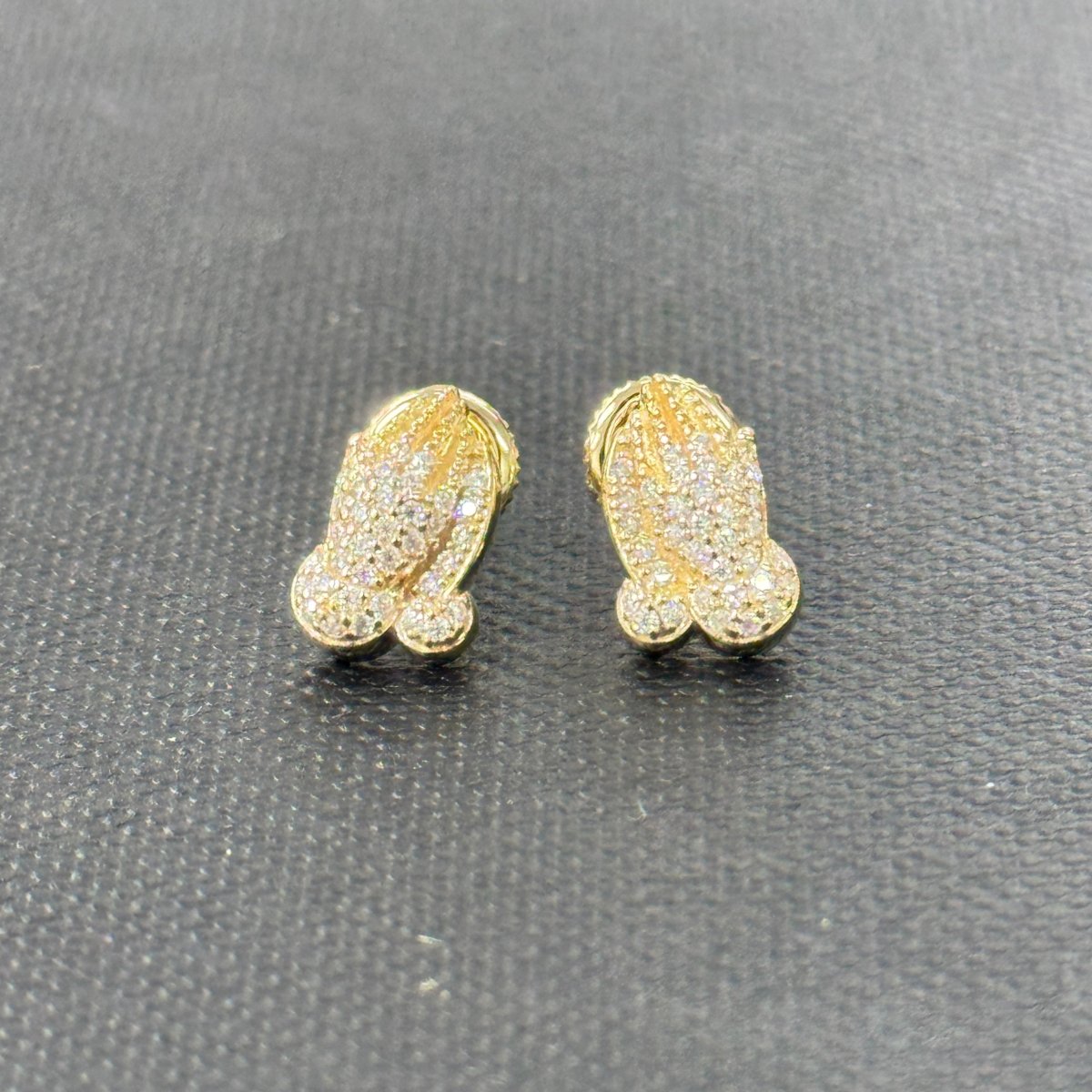 10KT Moissanite Praying Hands Earrings