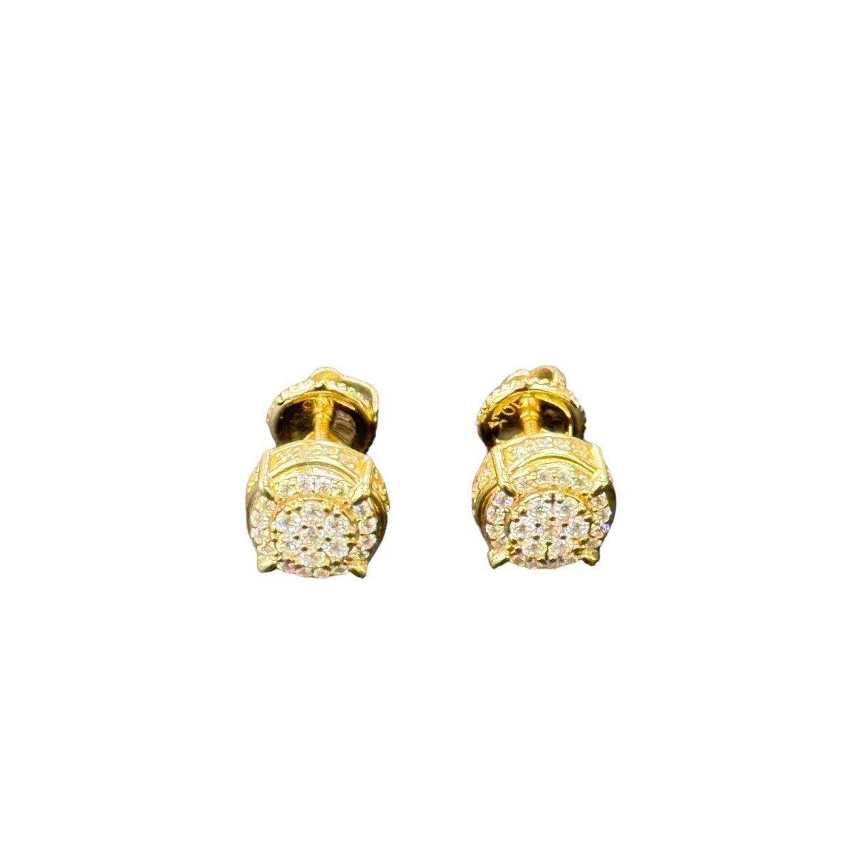 10KT Moissanite Round Earrings