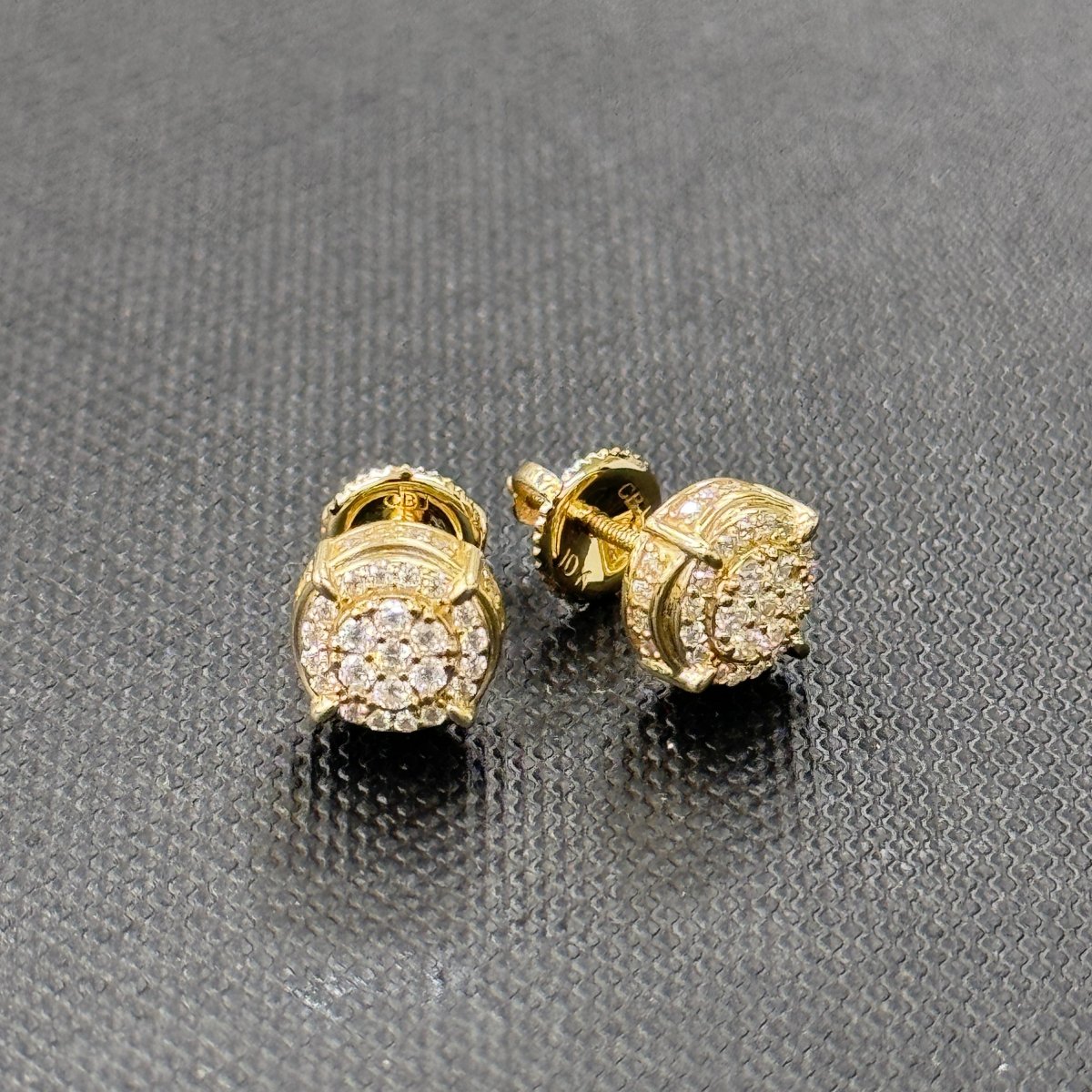 10KT Moissanite Round Earrings