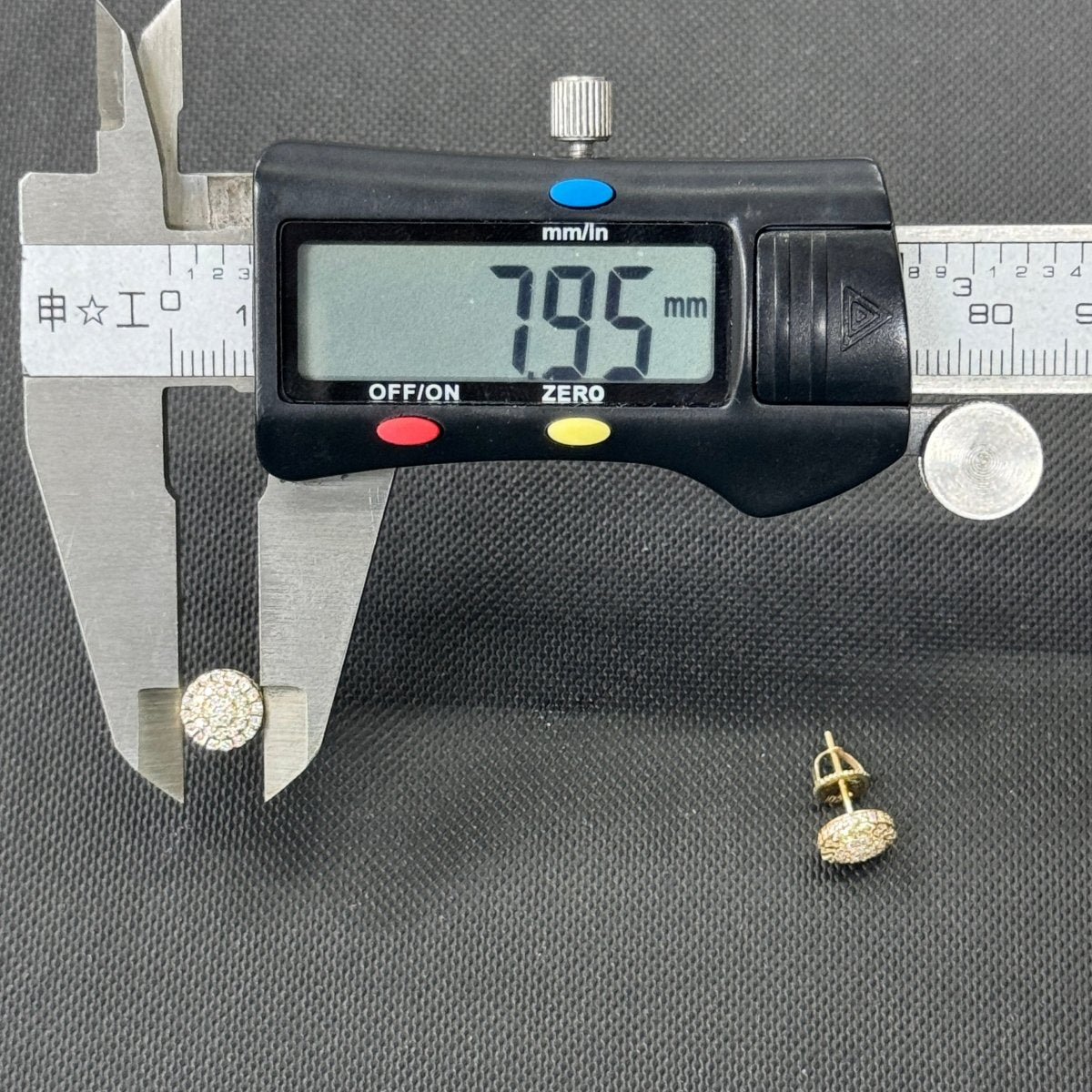 10KT Moissanite Round Earrings