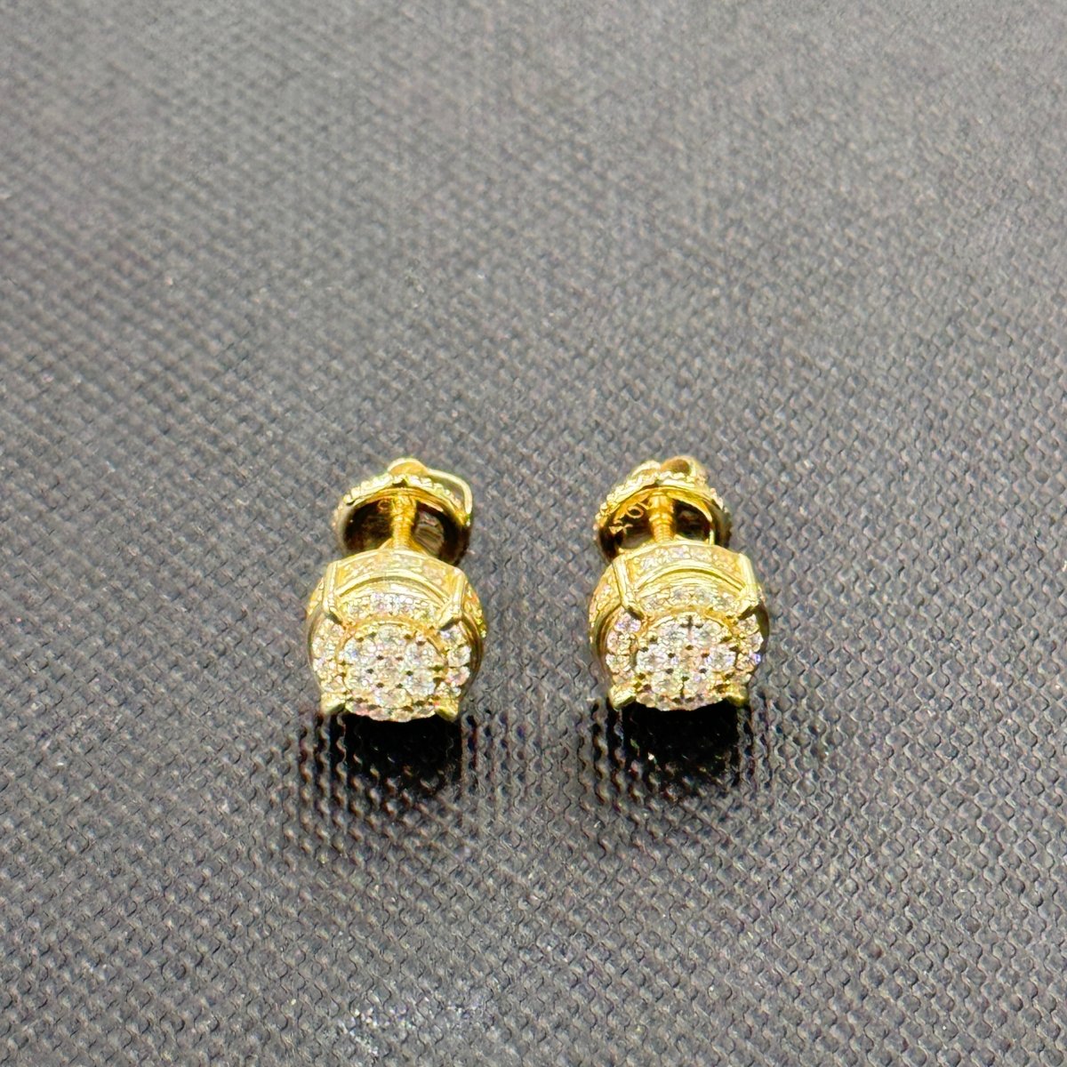 10KT Moissanite Round Earrings
