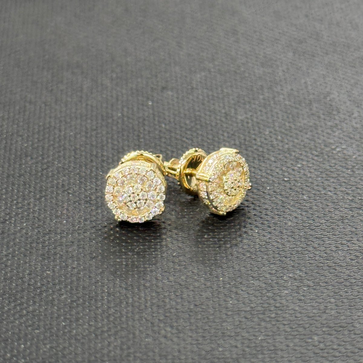 10KT Moissanite Round Earrings