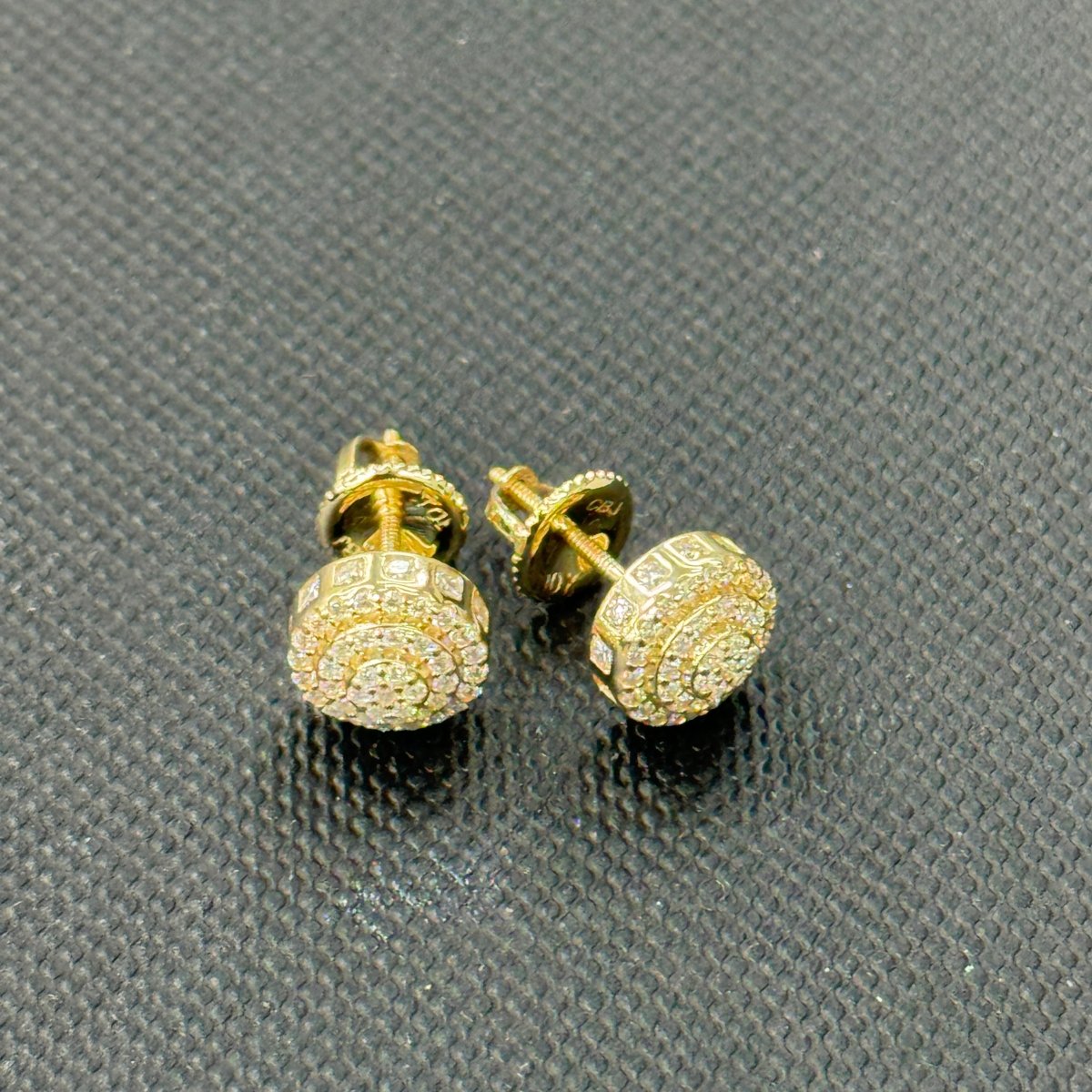 10KT Moissanite Round Earrings