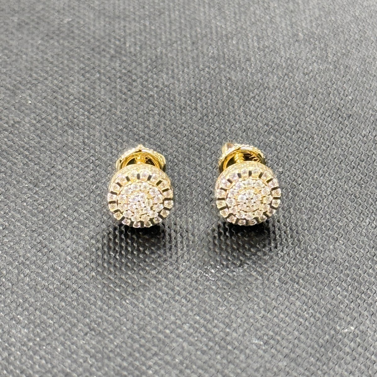 10KT Moissanite Round Earrings