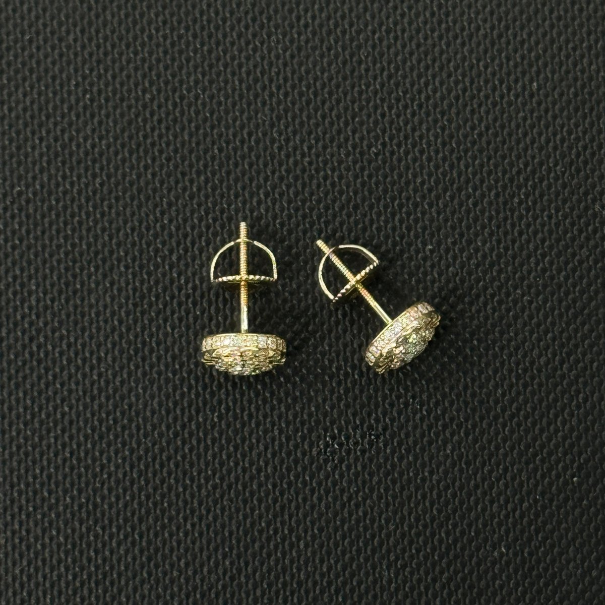 10KT Moissanite Round Earrings