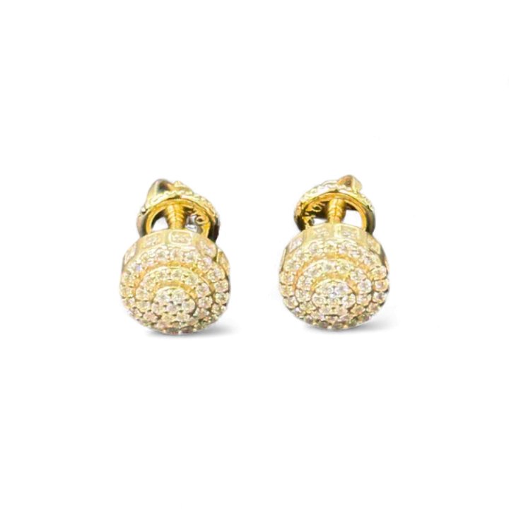 10KT Moissanite Round Earrings