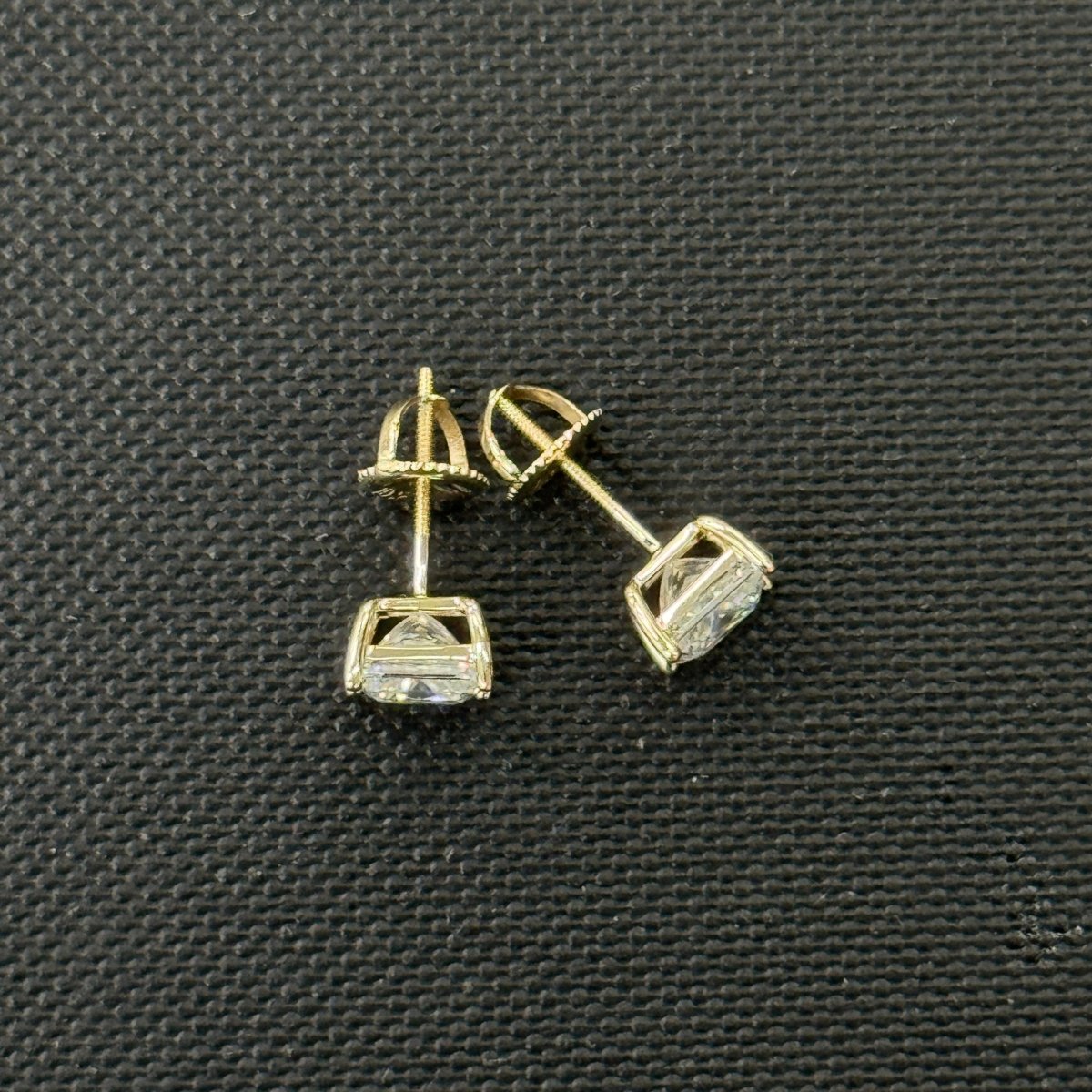 10KT Moissanite Square Earring - 0.3CT, 0.5CT, 1CT, 2CT