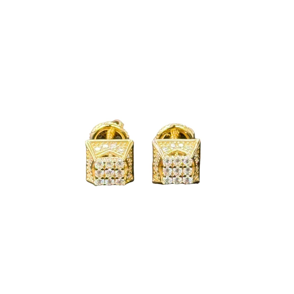 10KT Moissanite Square Earrings