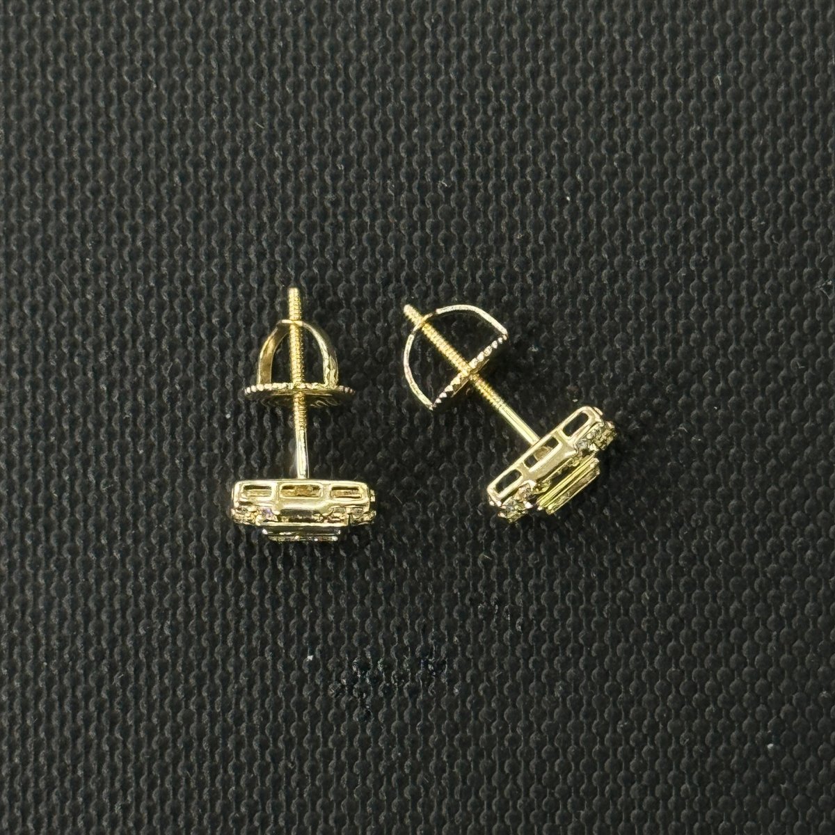 10KT Moissanite Square Earrings