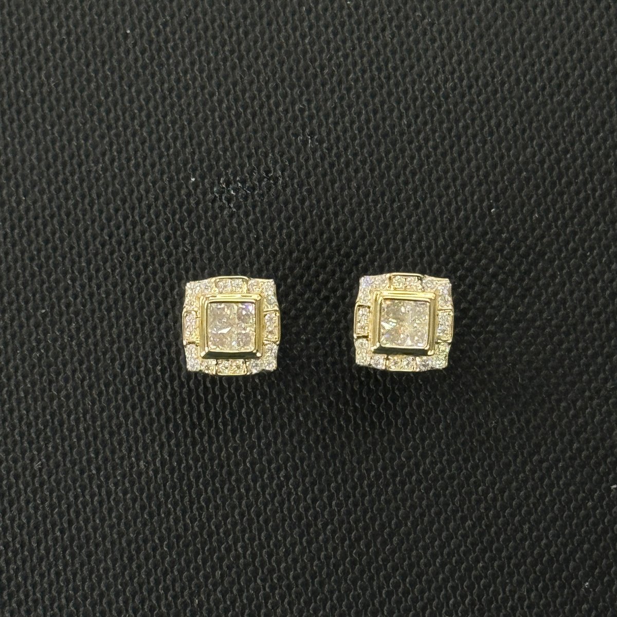 10KT Moissanite Square Earrings