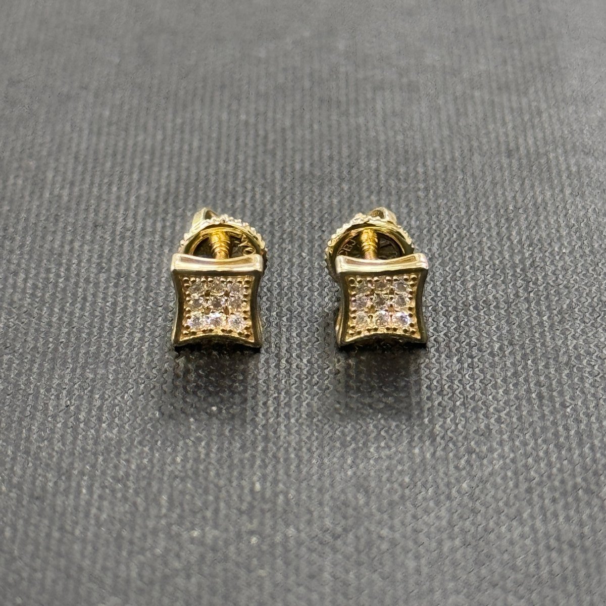 10KT Moissanite Square Earrings