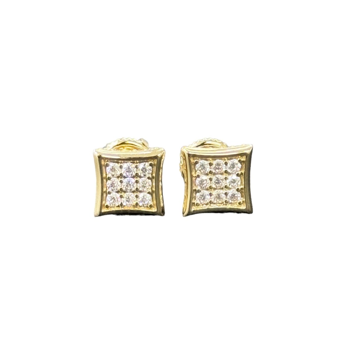 10KT Moissanite Square Earrings