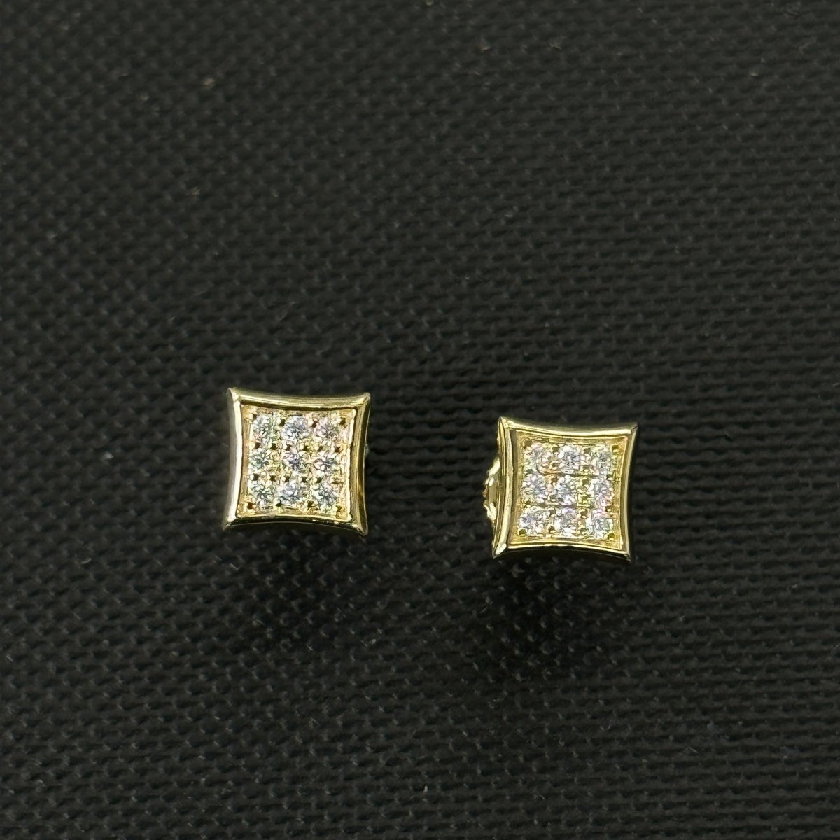 10KT Moissanite Square Earrings