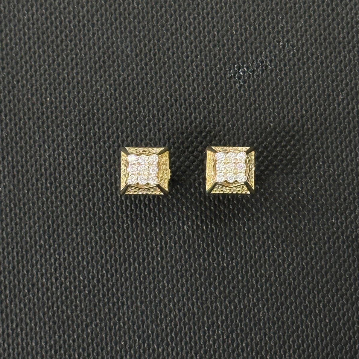 10KT Moissanite Square Earrings