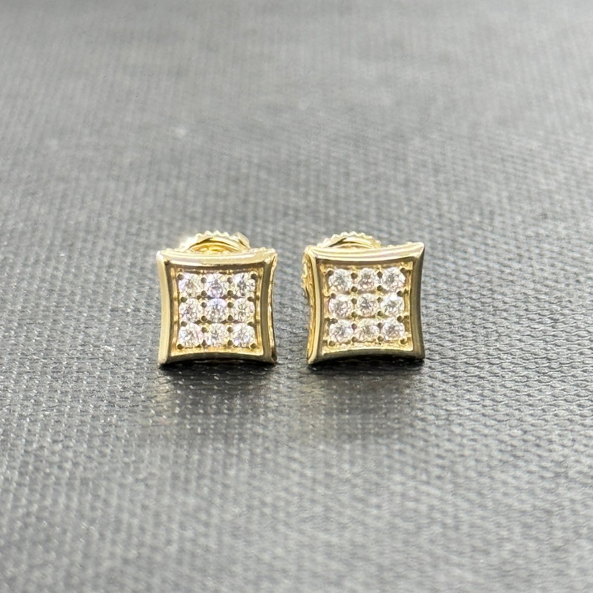 10KT Moissanite Square Earrings