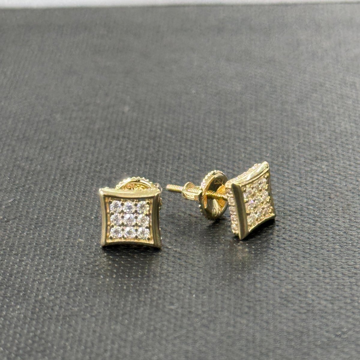 10KT Moissanite Square Earrings