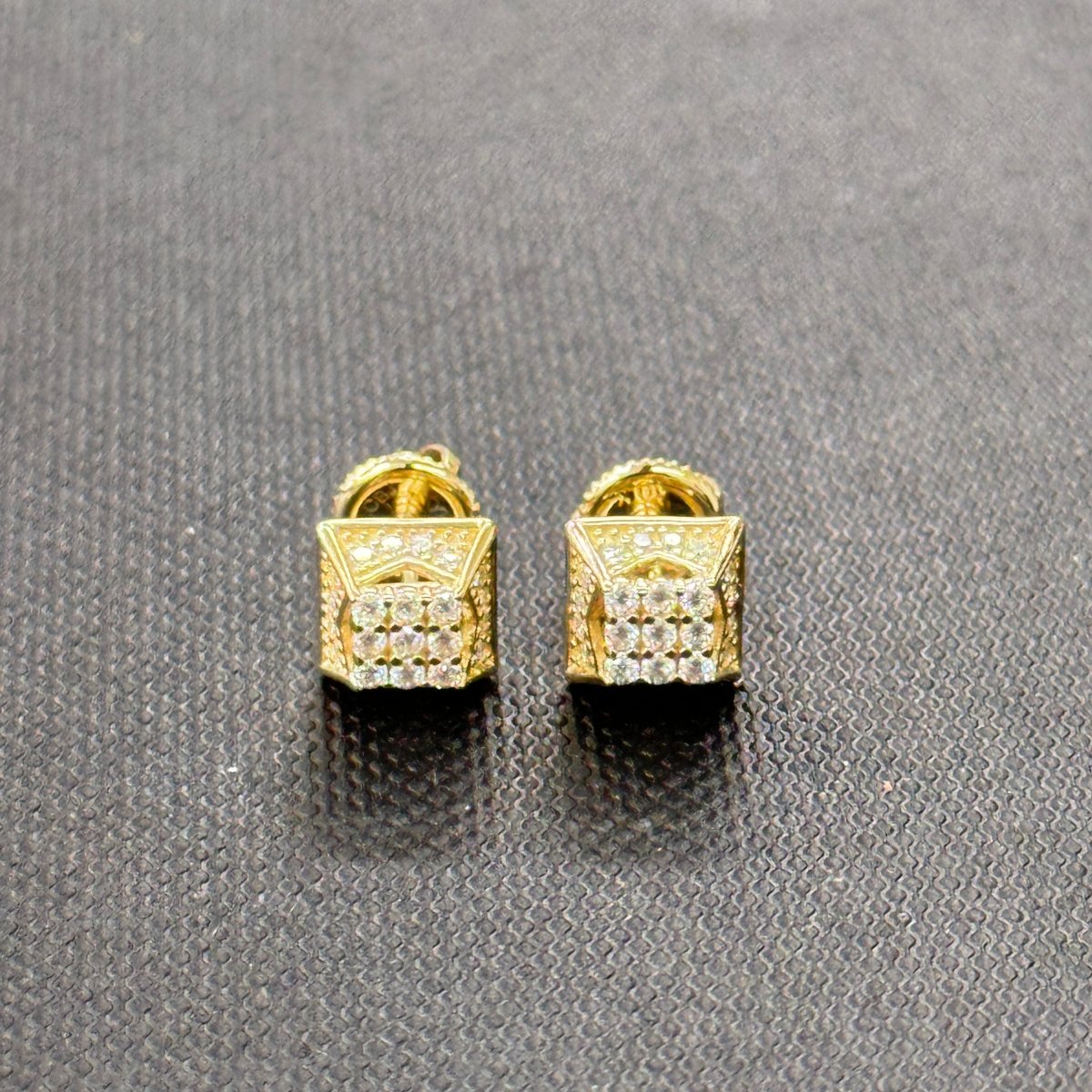 10KT Moissanite Square Earrings