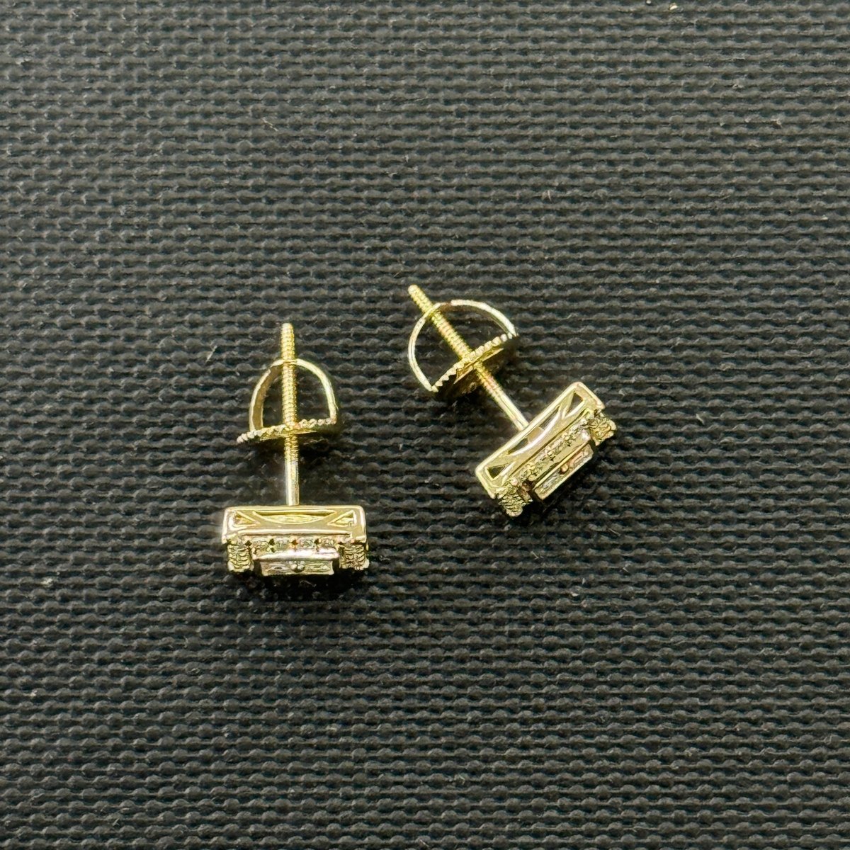 10KT Moissanite Square Earrings