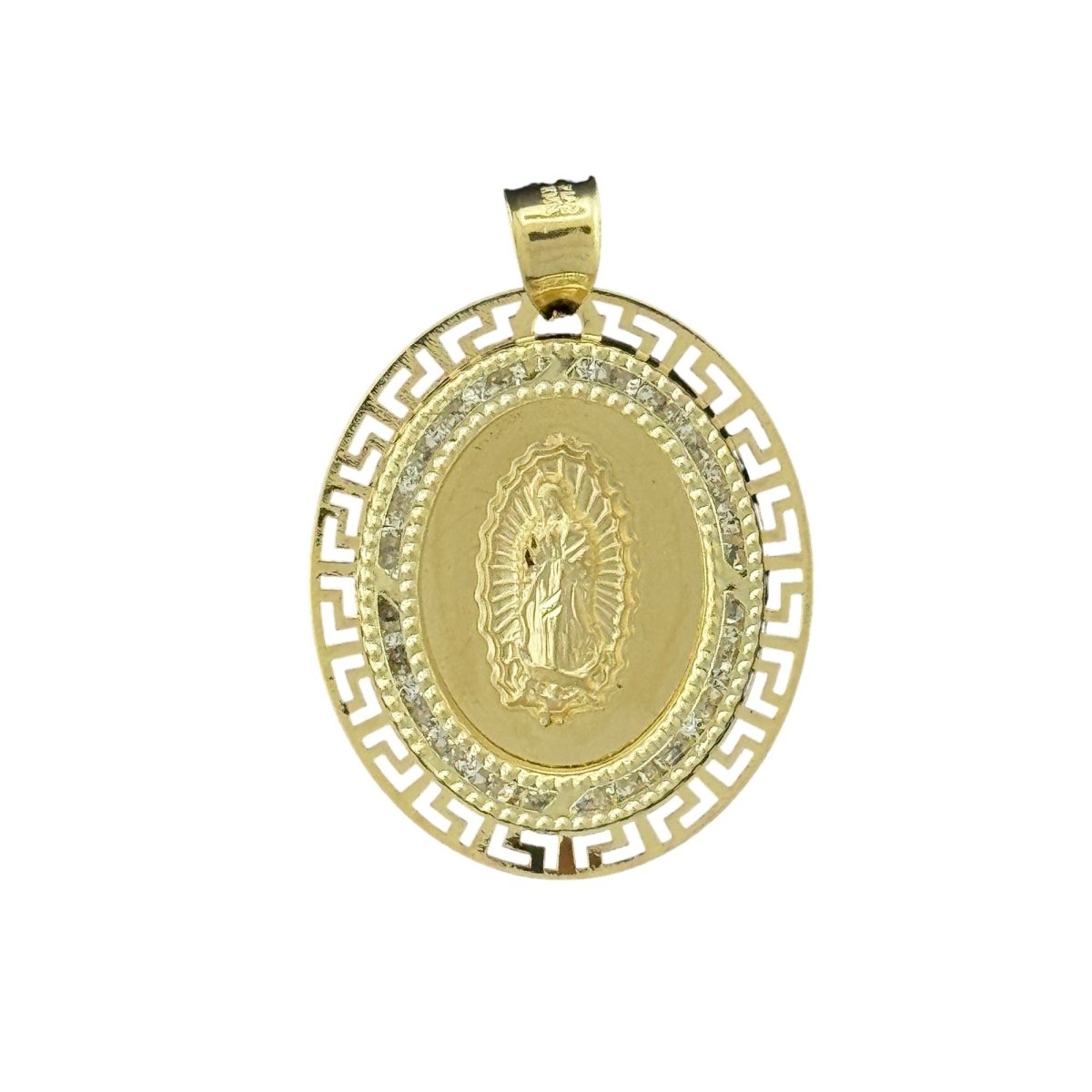 10KT Oval Shape Virgin Mary Pendant, 1.7g