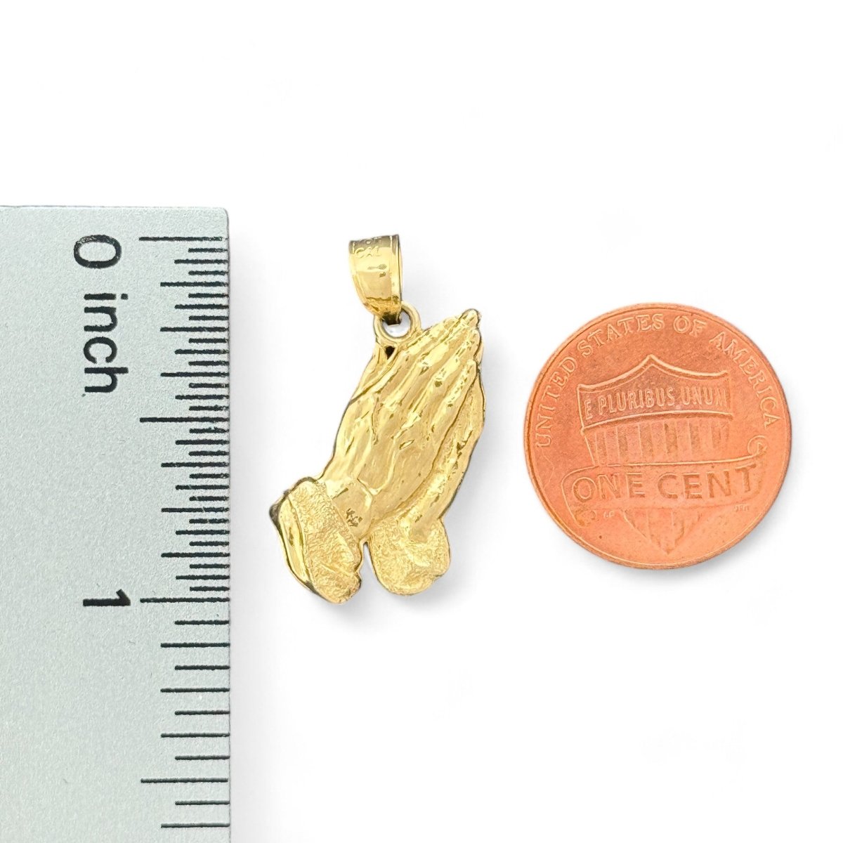 10KT Praying Hands Gold Pendant - 1.15 Grm