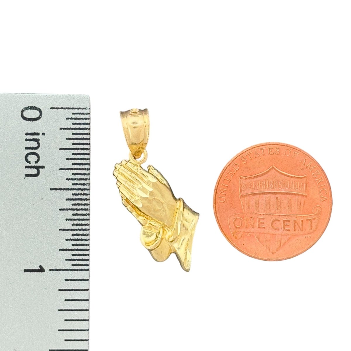 10KT Praying Hands Gold Pendant - 1.67 Grm