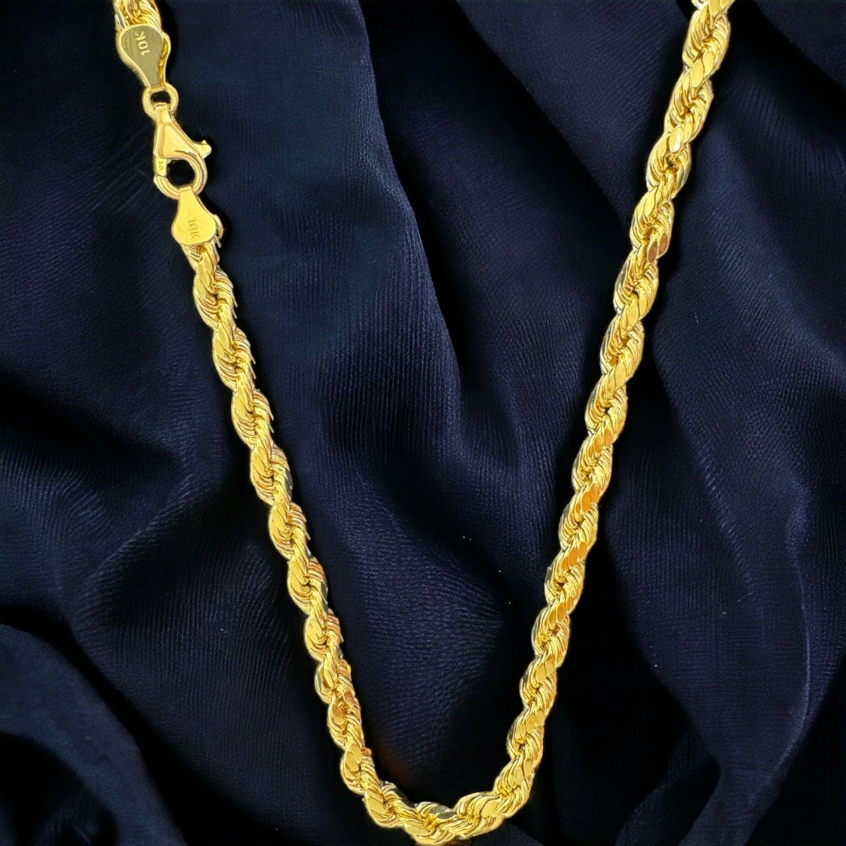 10KT Rope Necklace, Hollow