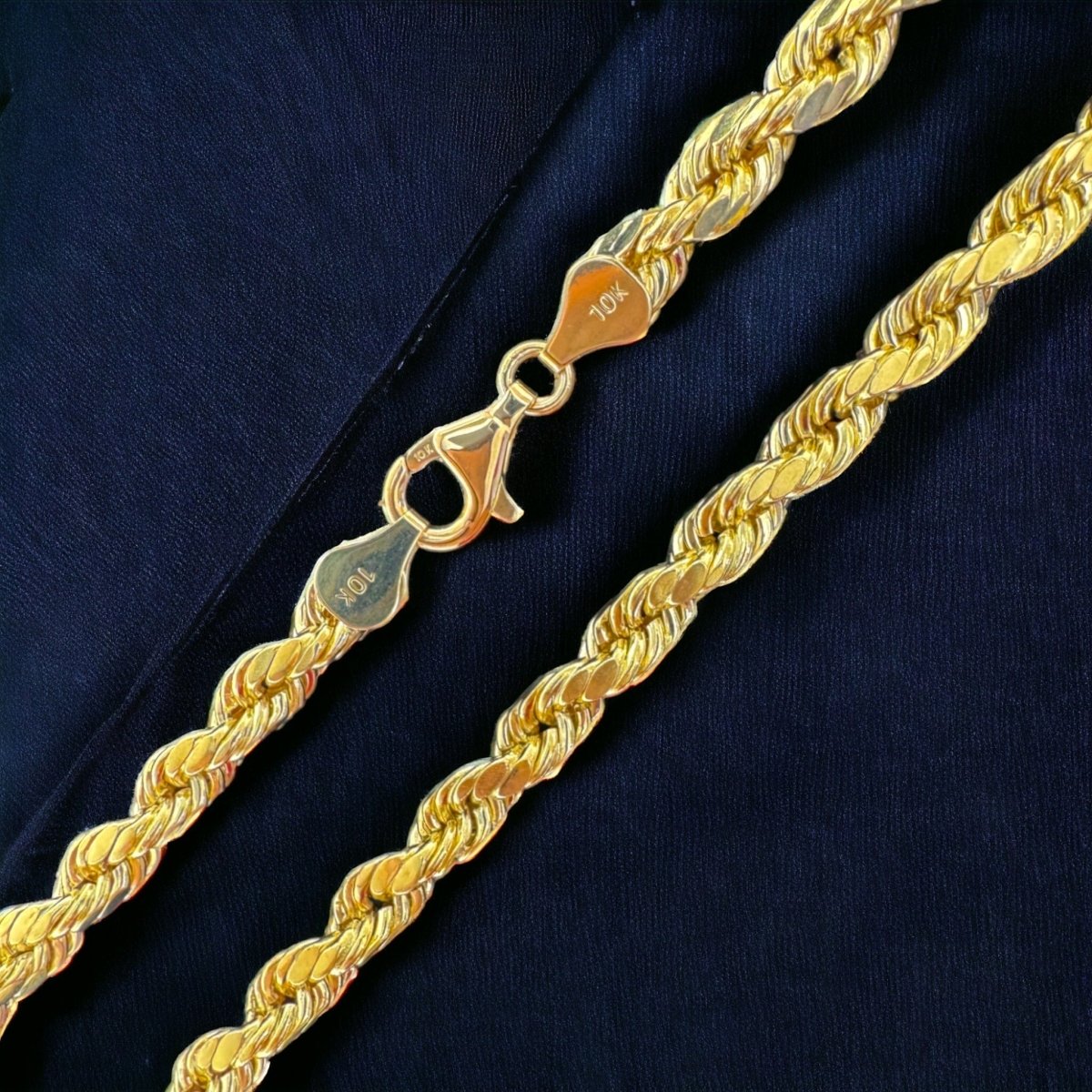 10KT Rope Necklace, Hollow