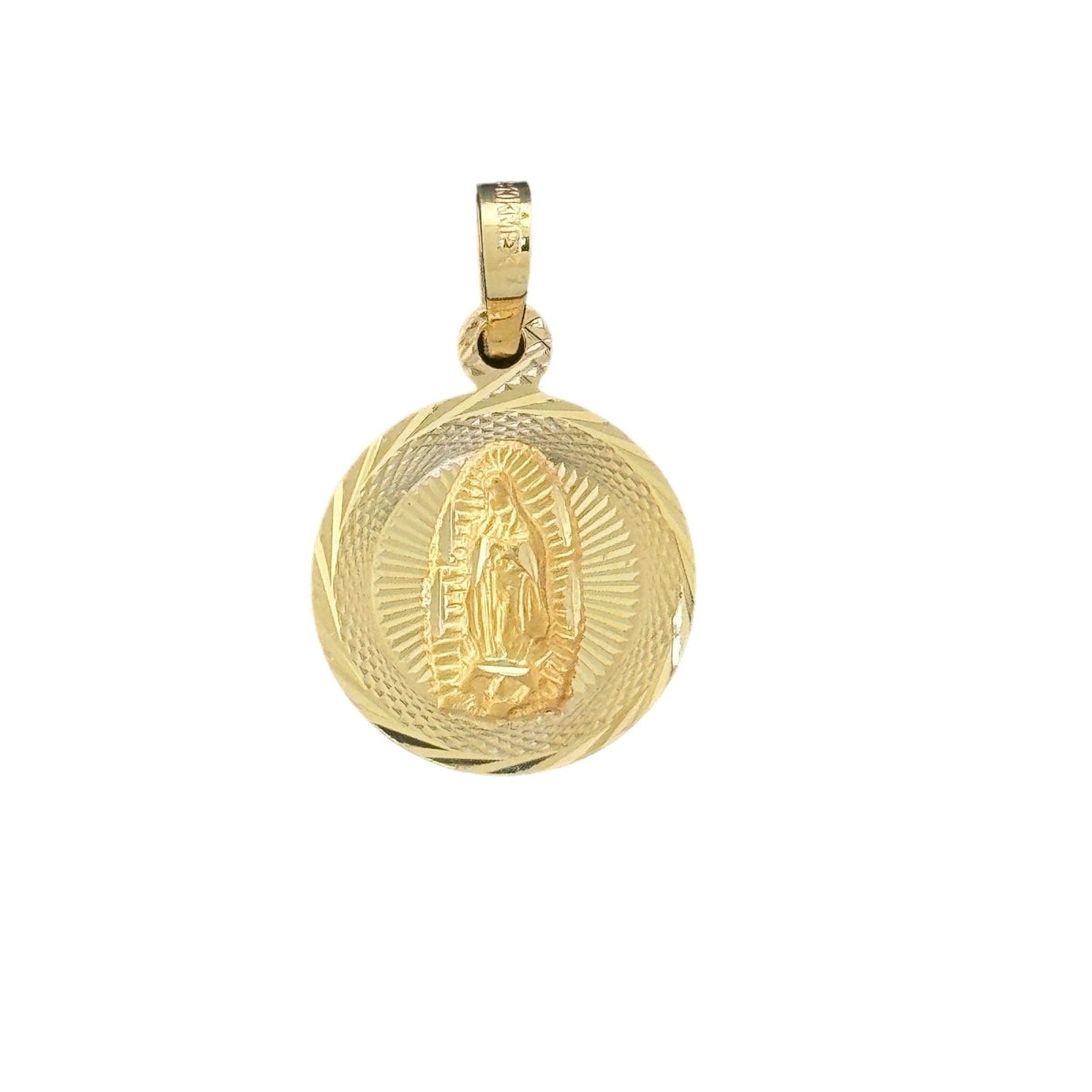 10KT Round Virgin Mary Pendant, 1.44g