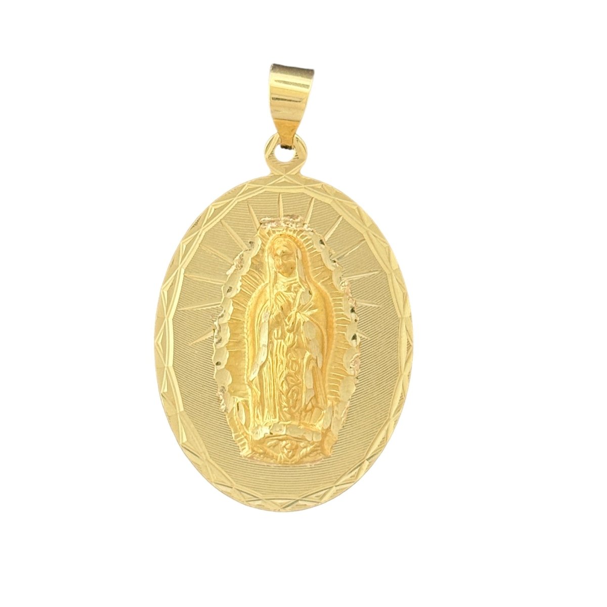 10KT Round Virgin Mary Pendant, 8.54g