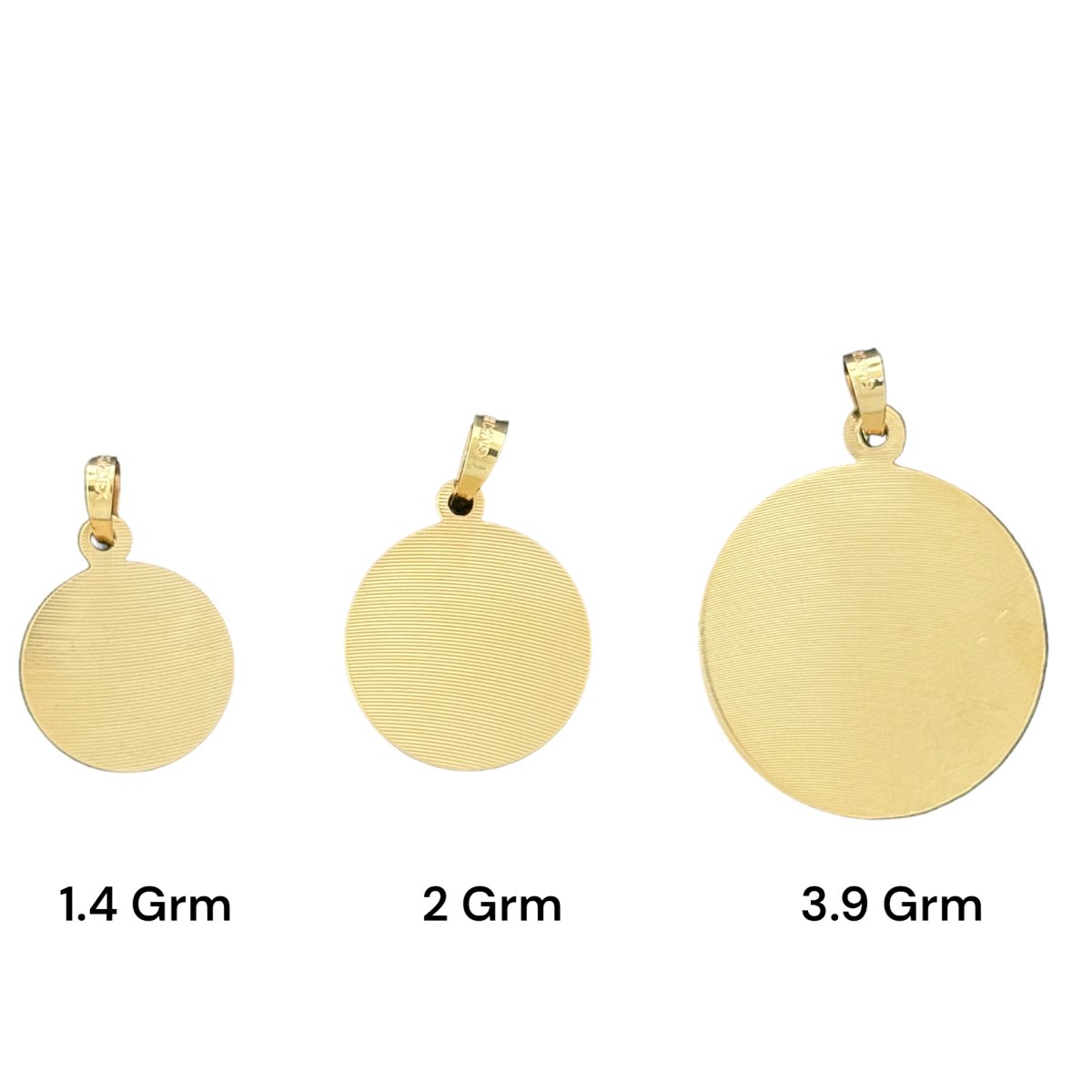 10KT Round Virgin Mary Pendants