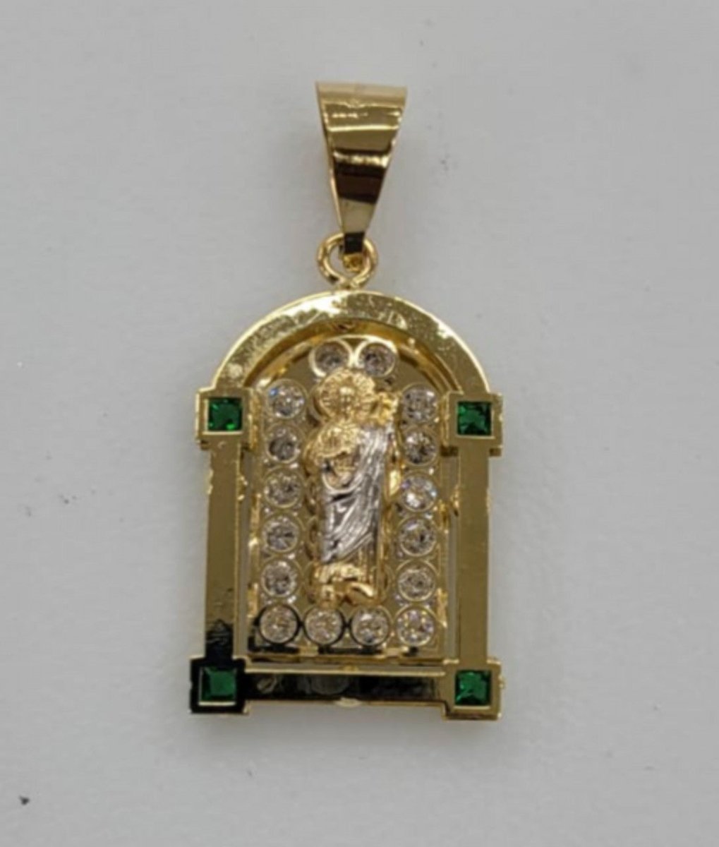 10KT Saint Jude Real Gold pendant,Diamond cut, Brand New, Premium Quality.