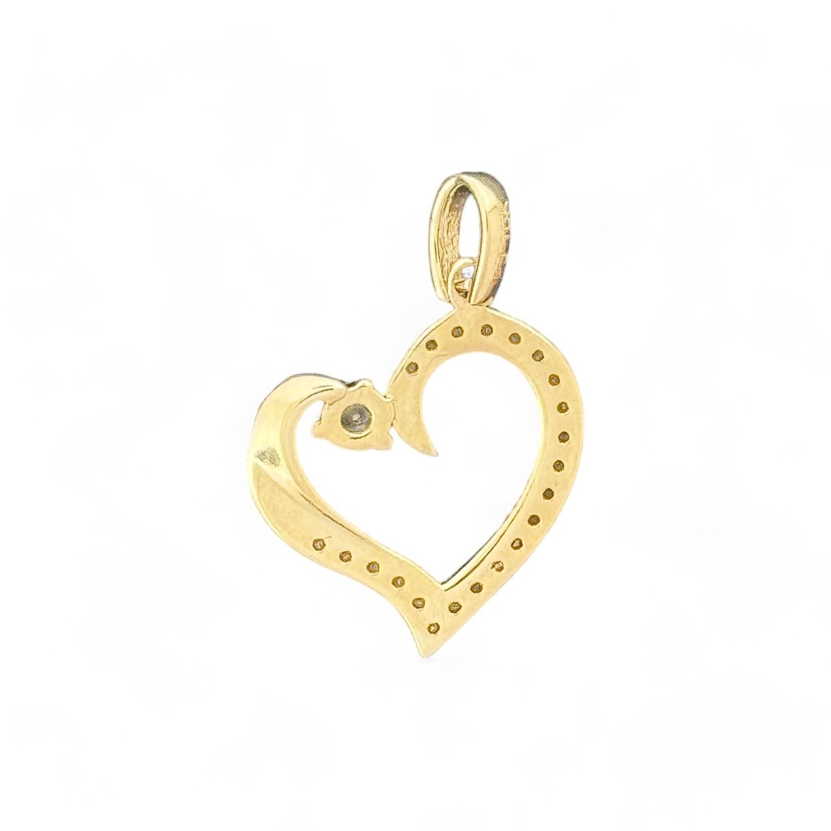 10kt Small Heart Gold Pendant - 0.76 Grm