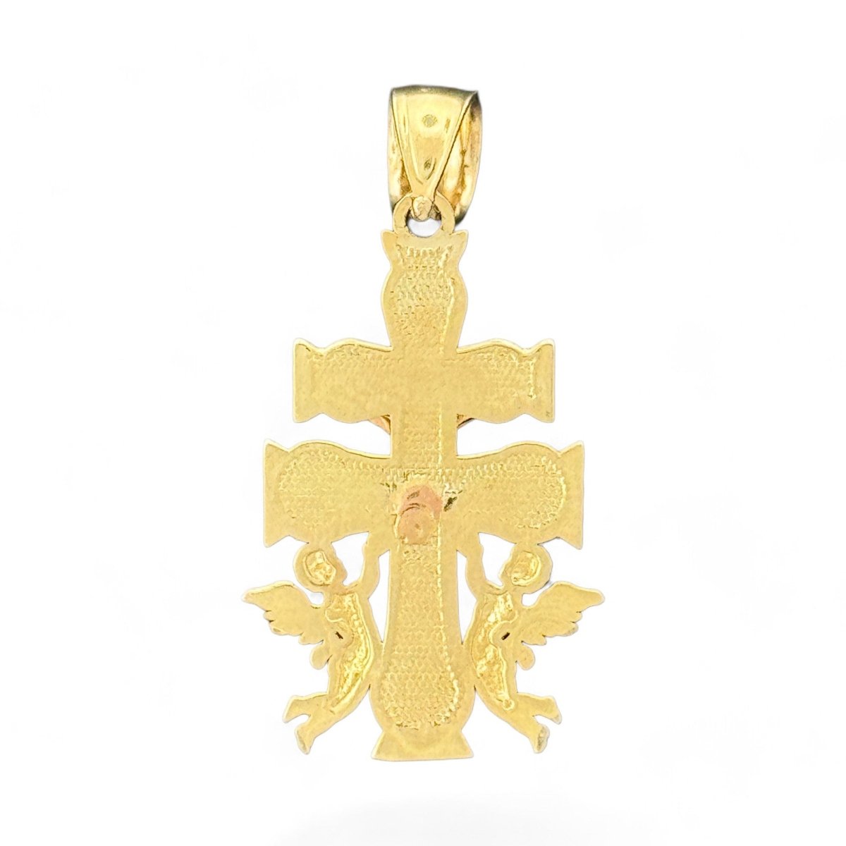 10KT Tri Color Gold Caravaca Cross Pendant