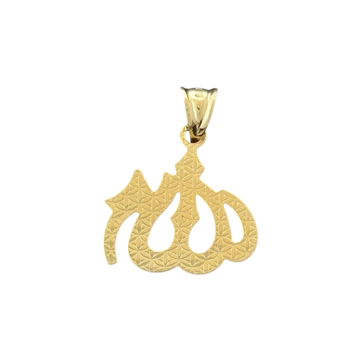 10KT Two Tone Gold Allah Pendant