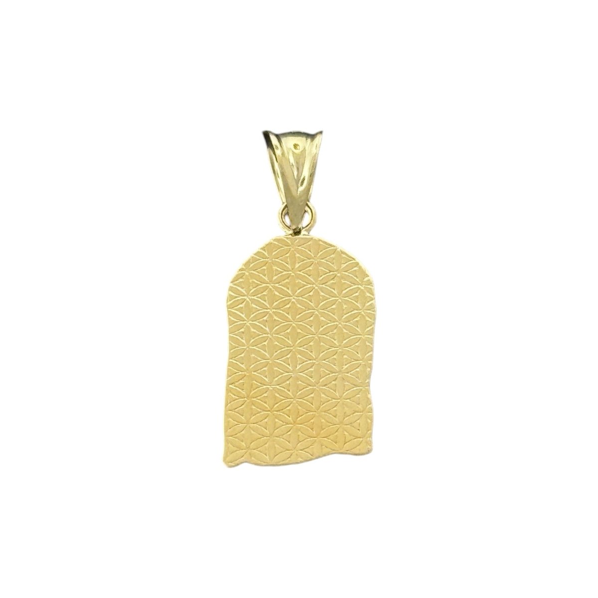 10KT Two Tone Gold Jesus Face Pendant