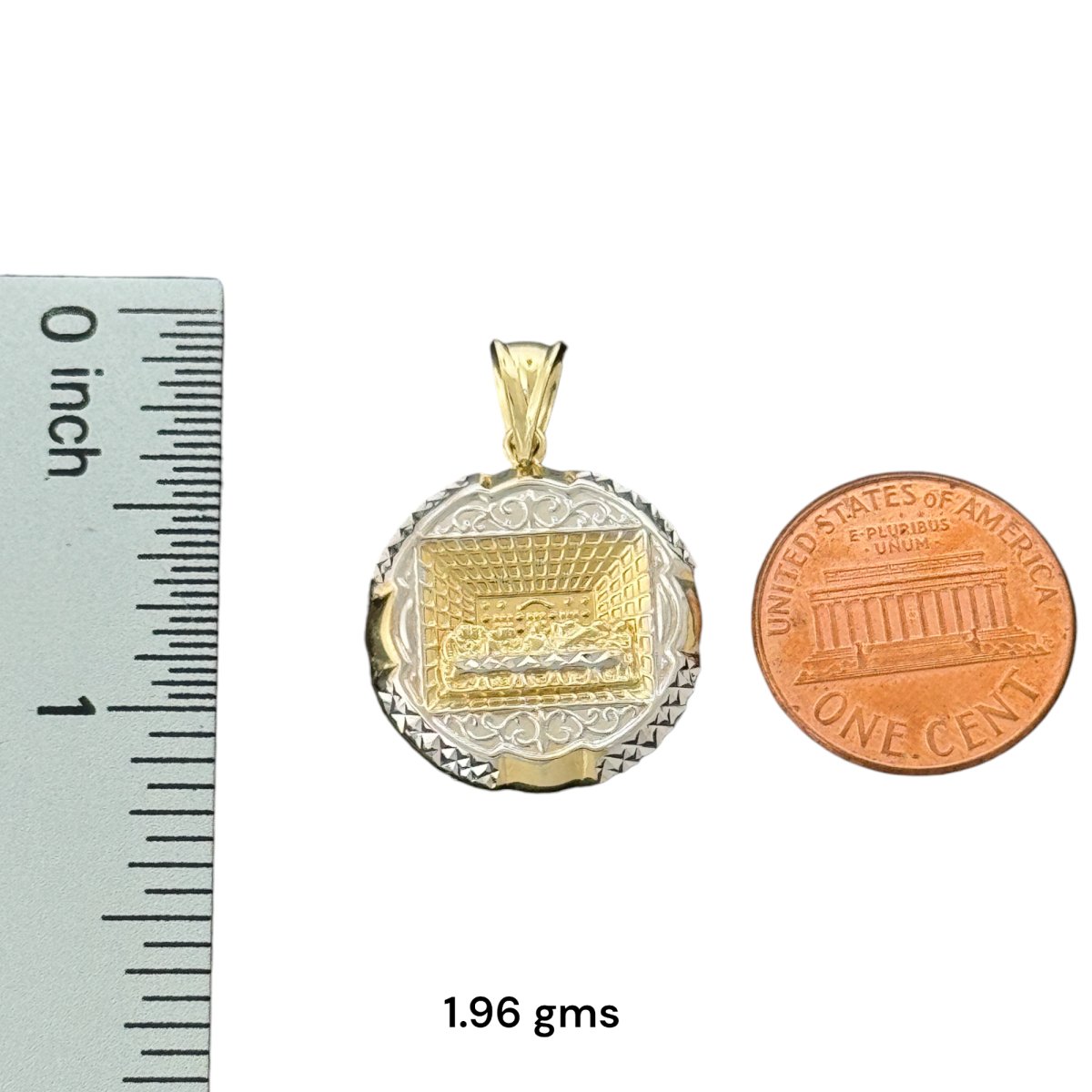 10KT Two Tone Gold Kaaba Pendant