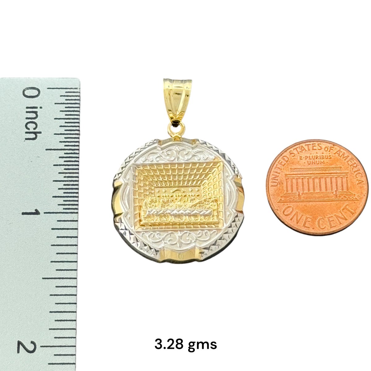 10KT Two Tone Gold Kaaba Pendant