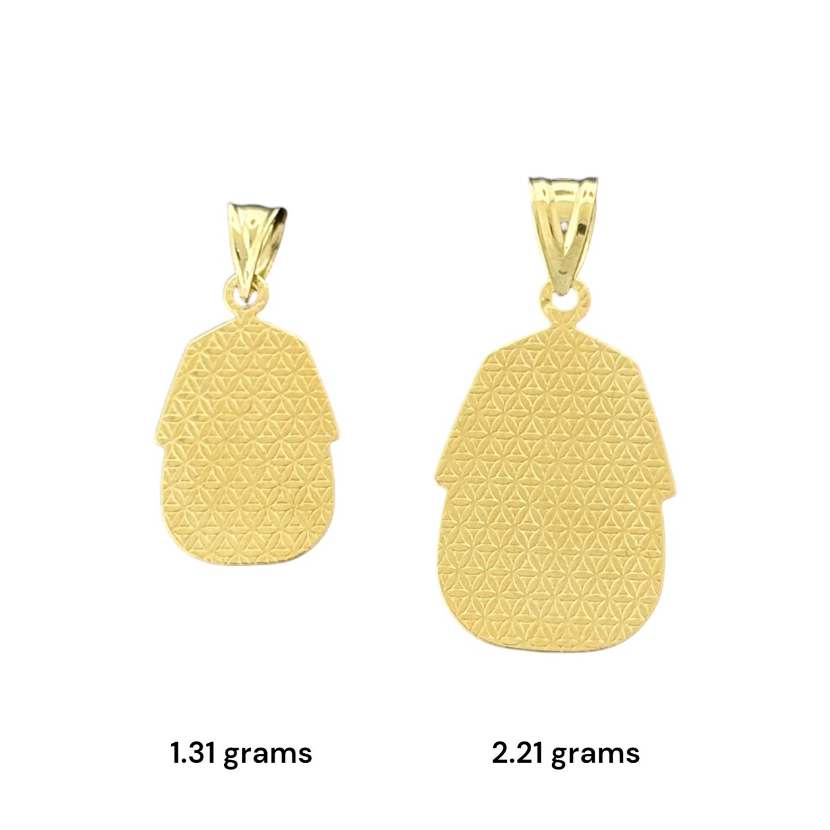 10KT Two Tone Gold Pharaoh Head Pendant