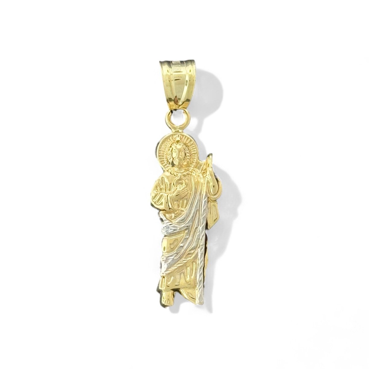 10KT Two Tone Gold Saint Jude Pendant