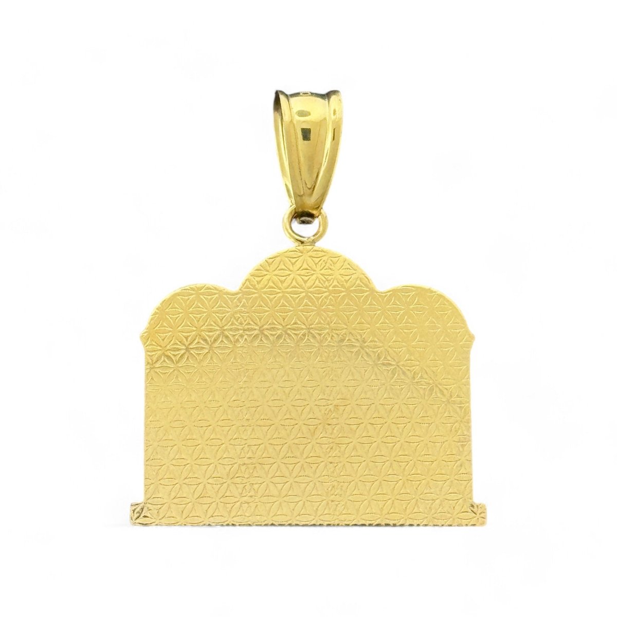 10KT Two Tone Gold Virgin Marry, Jesus & Baptism Pendant - 4.2 Grm