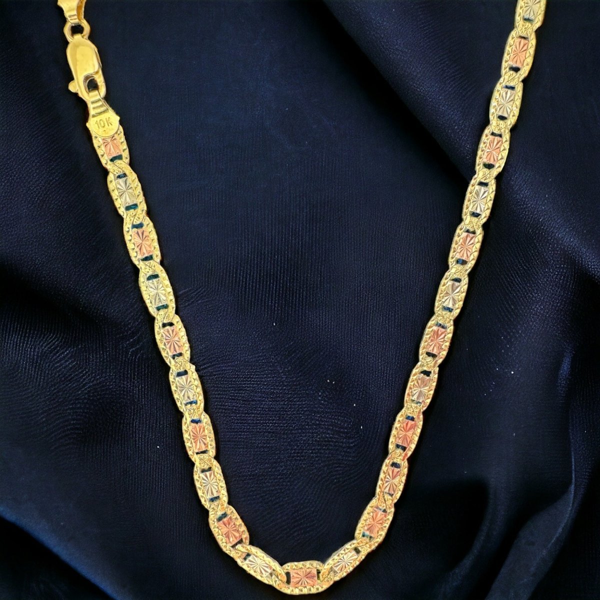 10KT Valentino Tricolor Necklace