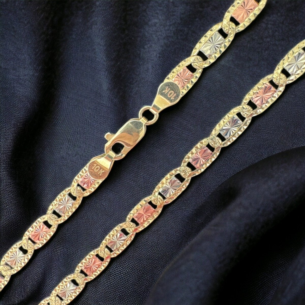 10KT Valentino Tricolor Necklace