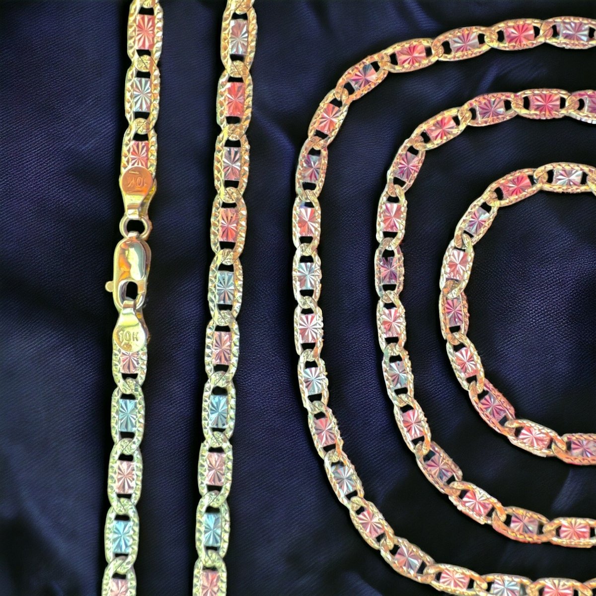 10KT Valentino Tricolor Necklace