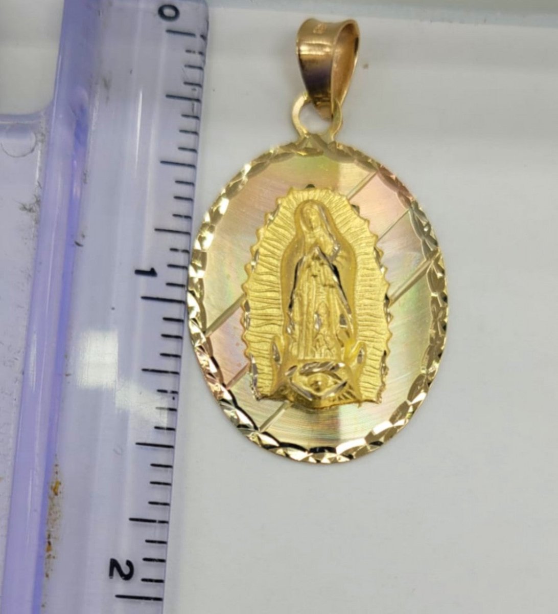 10KT VIRGIN MARY BRAND NEW, REAL GOLD PENDANT